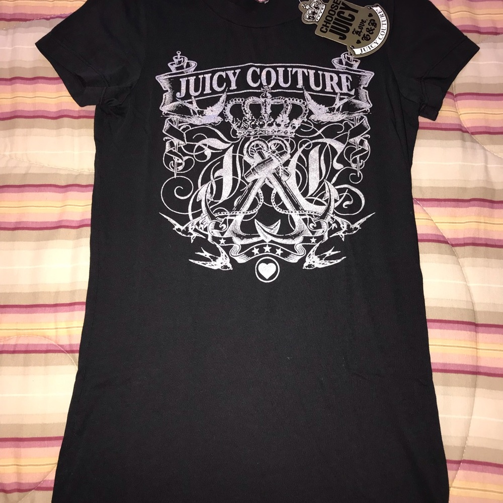 🆕 Juicy Couture 👑 Black T-Shirt - Picture 5 of 6